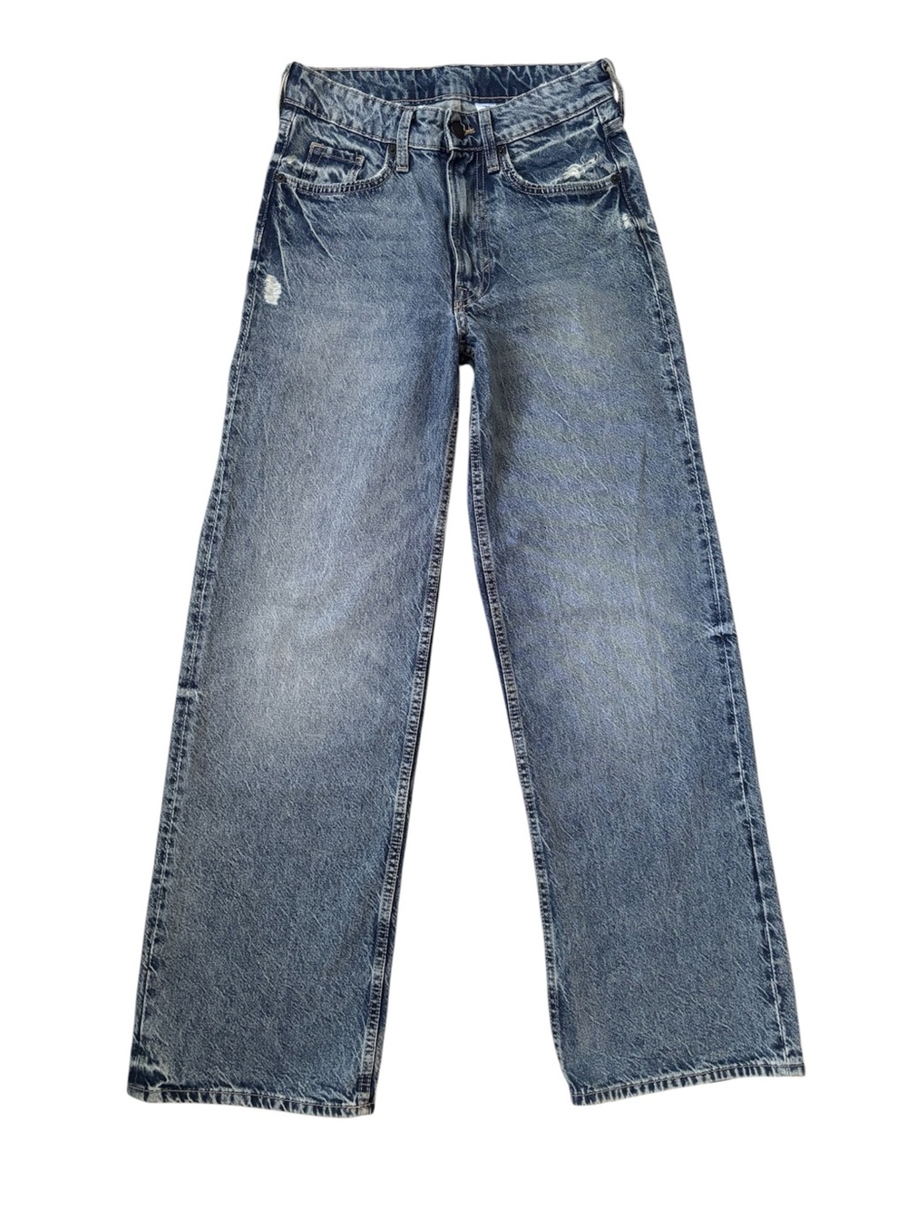 &DENIM H&M Baggy Wide-Leg Loose Fit Mid Waist Jeans